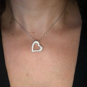 Swarovski crystal heart pendant necklace
